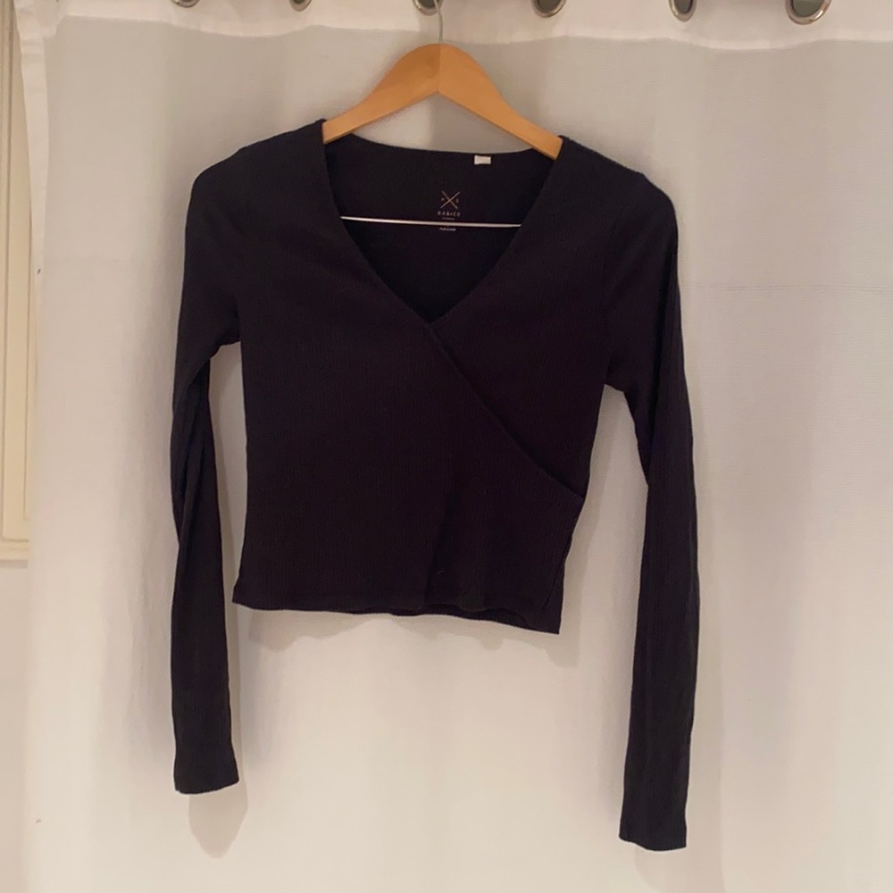 Pacsun Basics cropped ribbed long sleeve